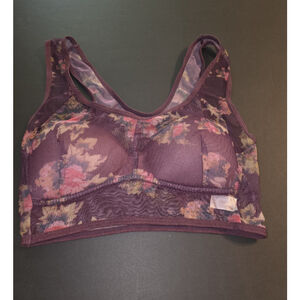 Lace Ice Silk Bra with Push Up Seamless Wireless X Small
